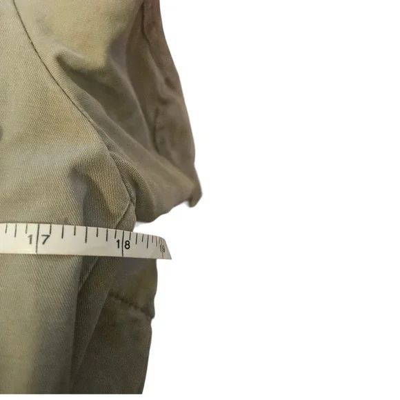 Mossimo Supply Co Green Utility Jacket Drawstring Waist Pockets Button Front - Picture 7 of 8